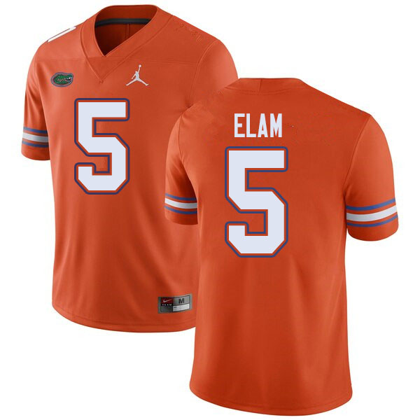 Jordan Brand Men #5 Kaiir Elam Florida Gators College Football Jerseys Sale-Orange